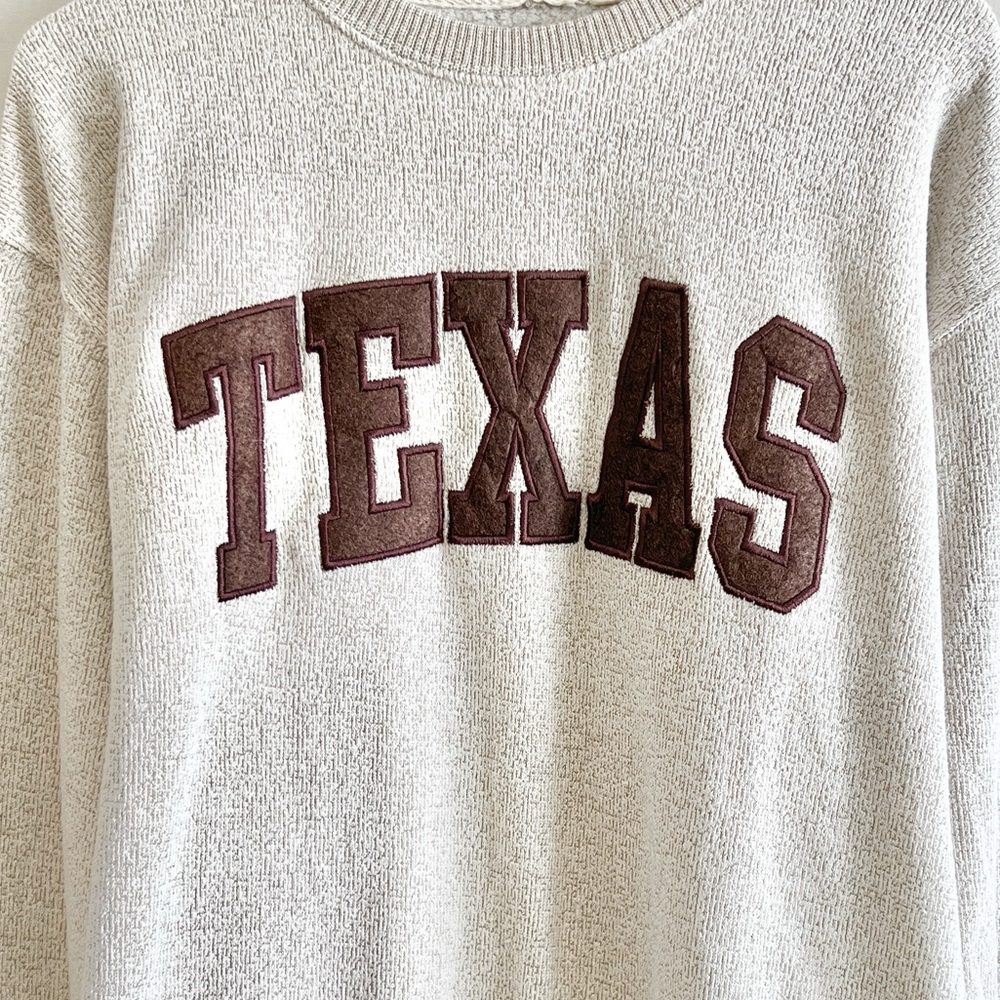 New York Popular Crewneck Terry Texas Sweatshirt - Picture 2 of 4